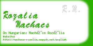 rozalia machacs business card